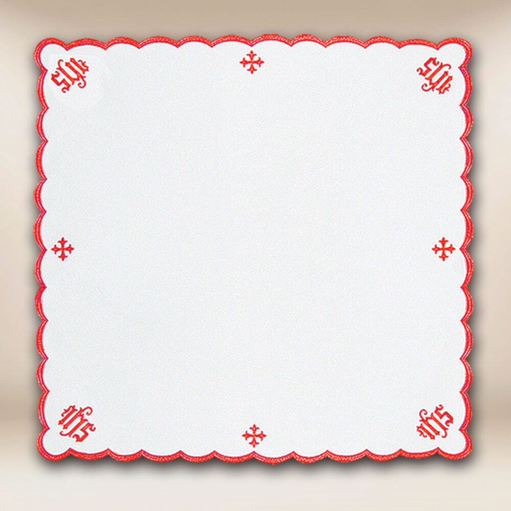 Cubierta Bordada Roja 110X110