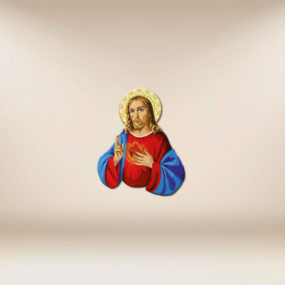 Aplicación bordada Corazón de Jesús