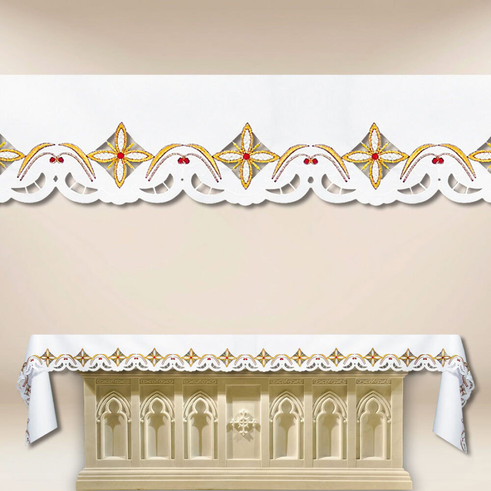 Mantel bordado Cruz en Cuadrado
