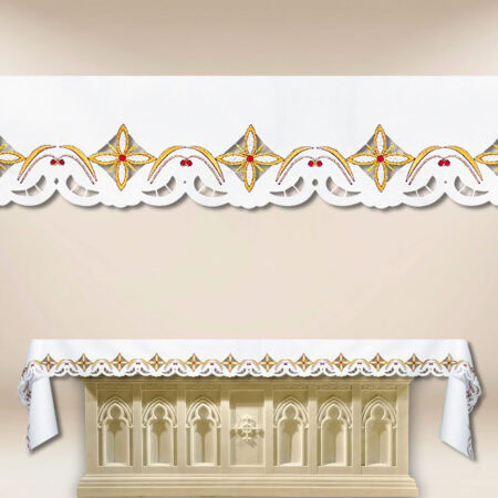 Mantel bordado Cruz en Cuadrado