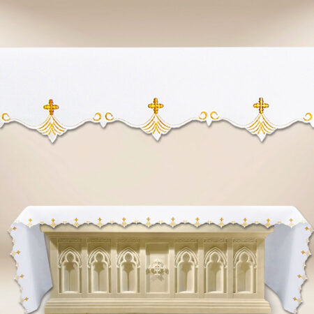 Mantel bordado con hermoso bordado dorado