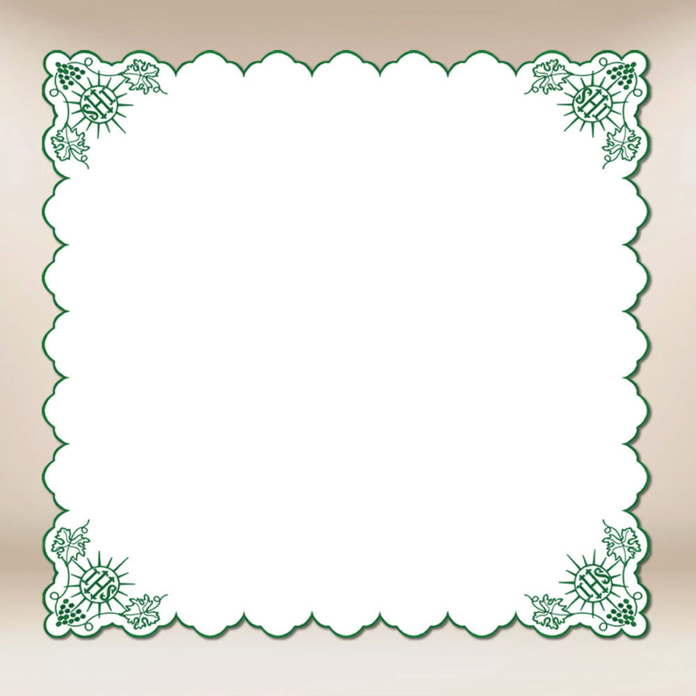 Cubierta bordada verde