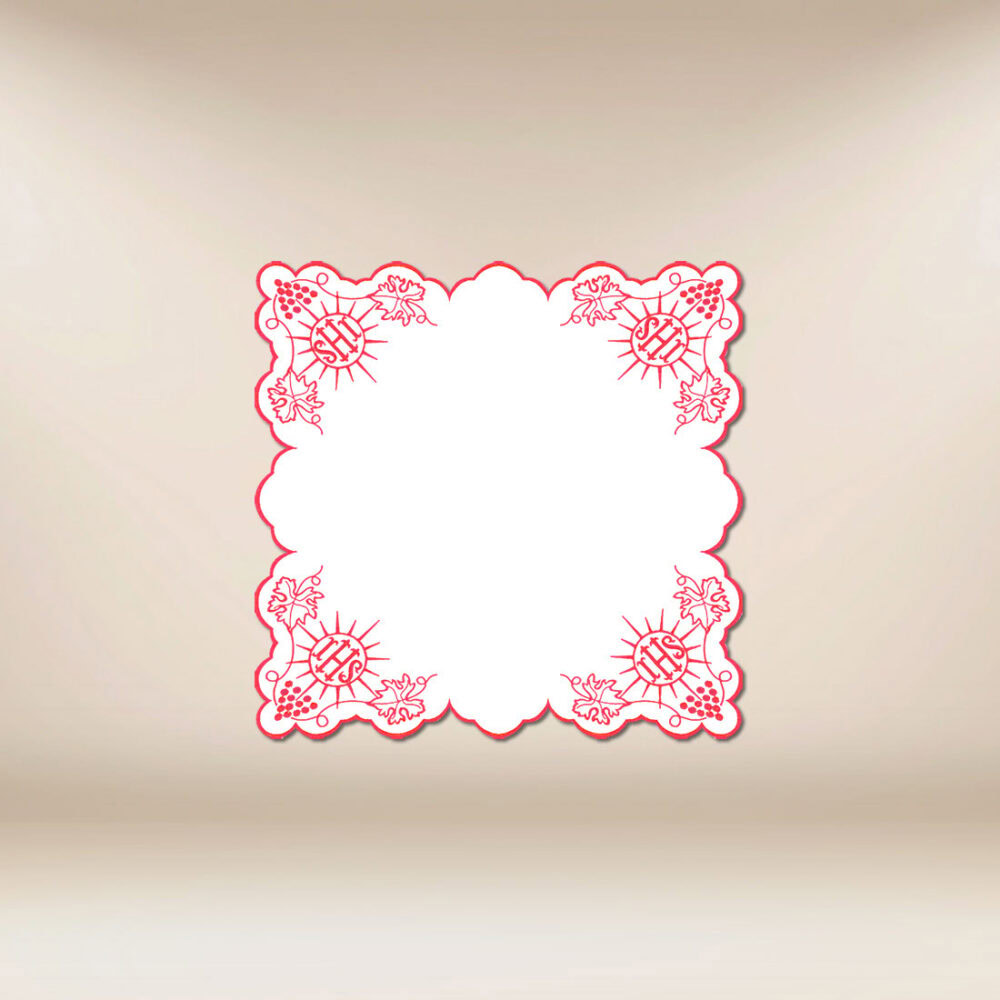 Cubierta bordada roja 45X45