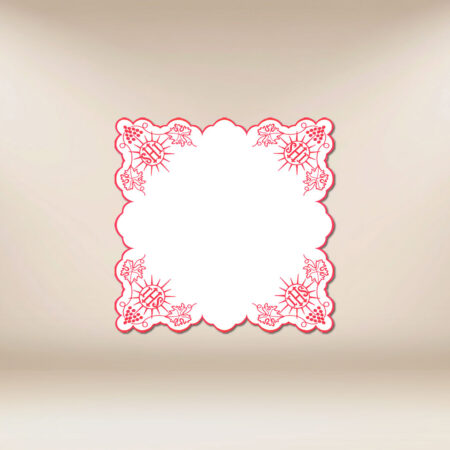 Cubierta bordada roja 45X45