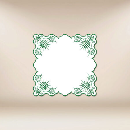 Cubierta bordada verde
