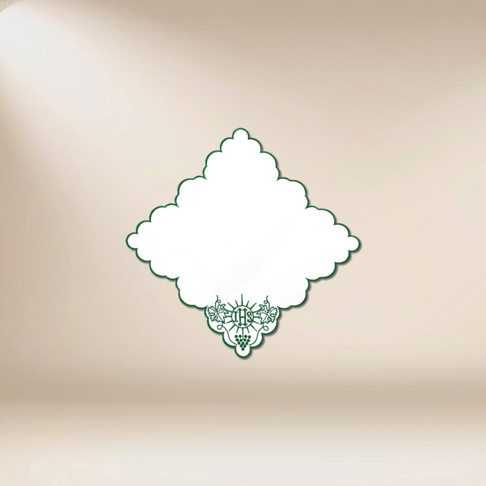 Cubierta bordada verde 32x32