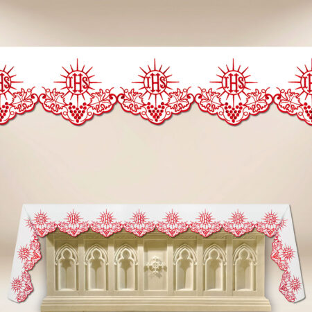 Mantel bordado rojo