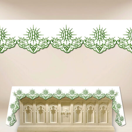 Mantel bordado verde