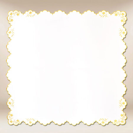 cubierta bordada 95x95 cm