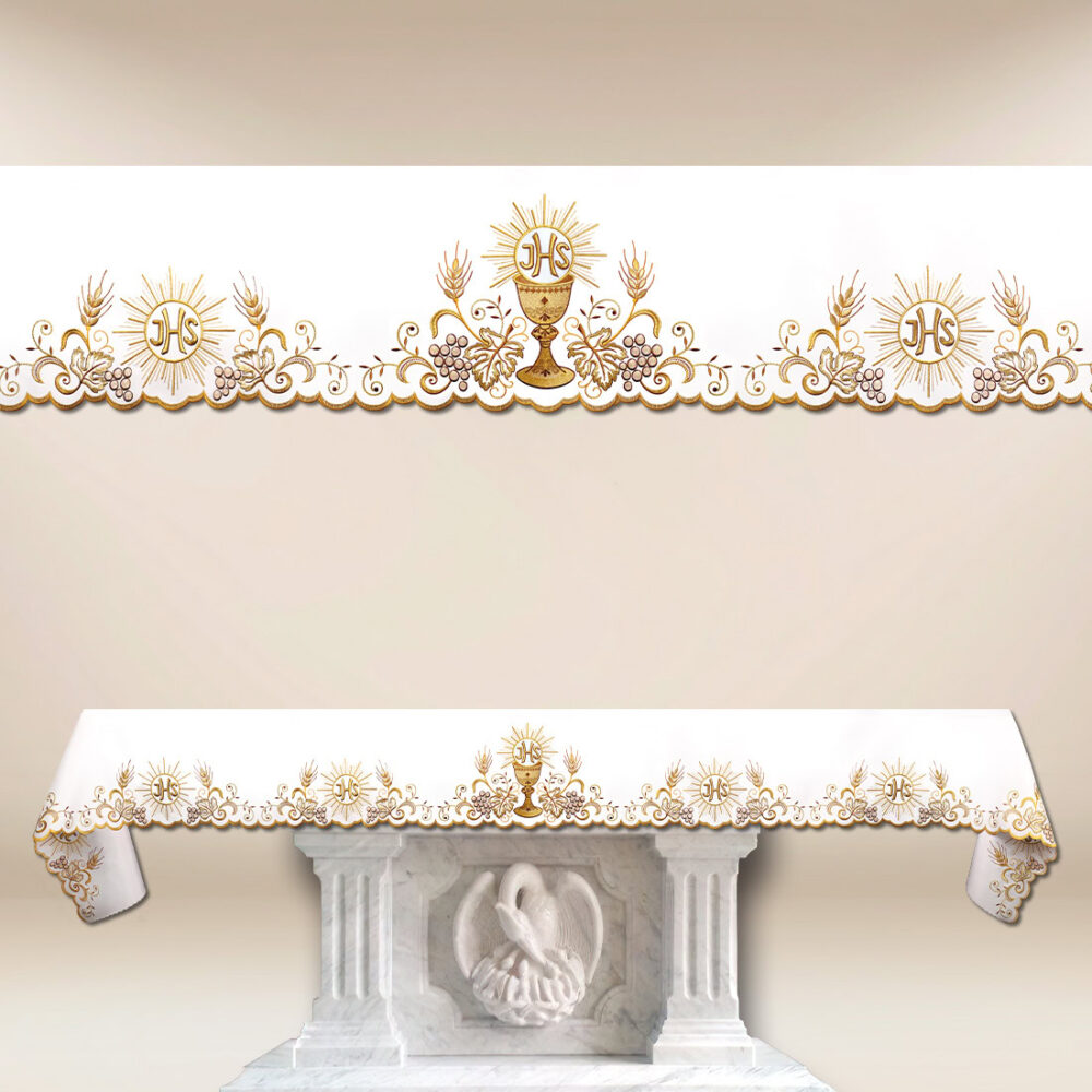Mantel bordado Cáliz longitud hasta 520cm