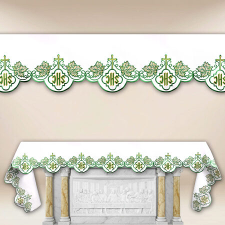 Mantel bordado IHS Verde