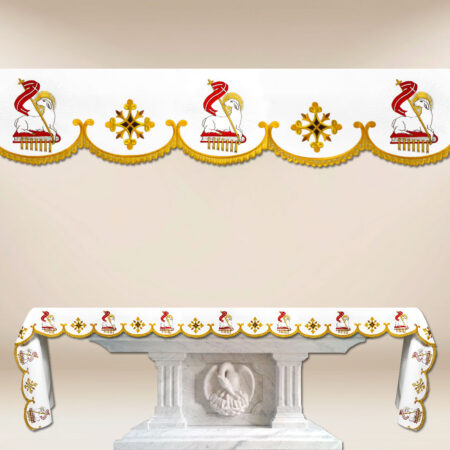 Mantel litúrgico bordado con Corderos