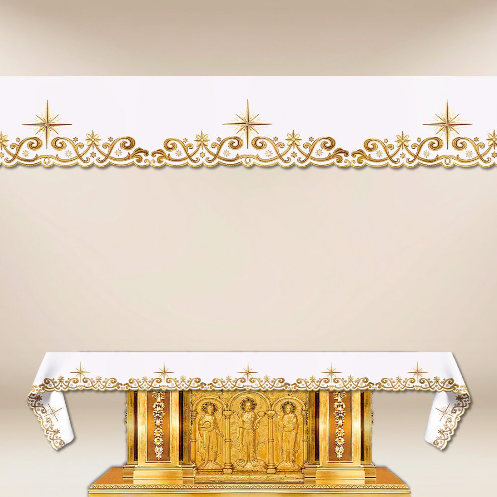 Mantel bordado navideño