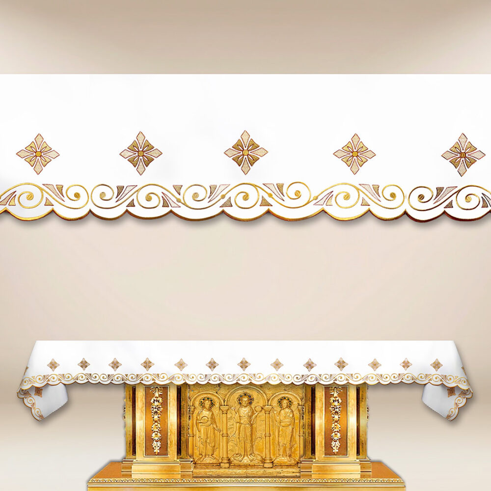 Mantel bordado navideño