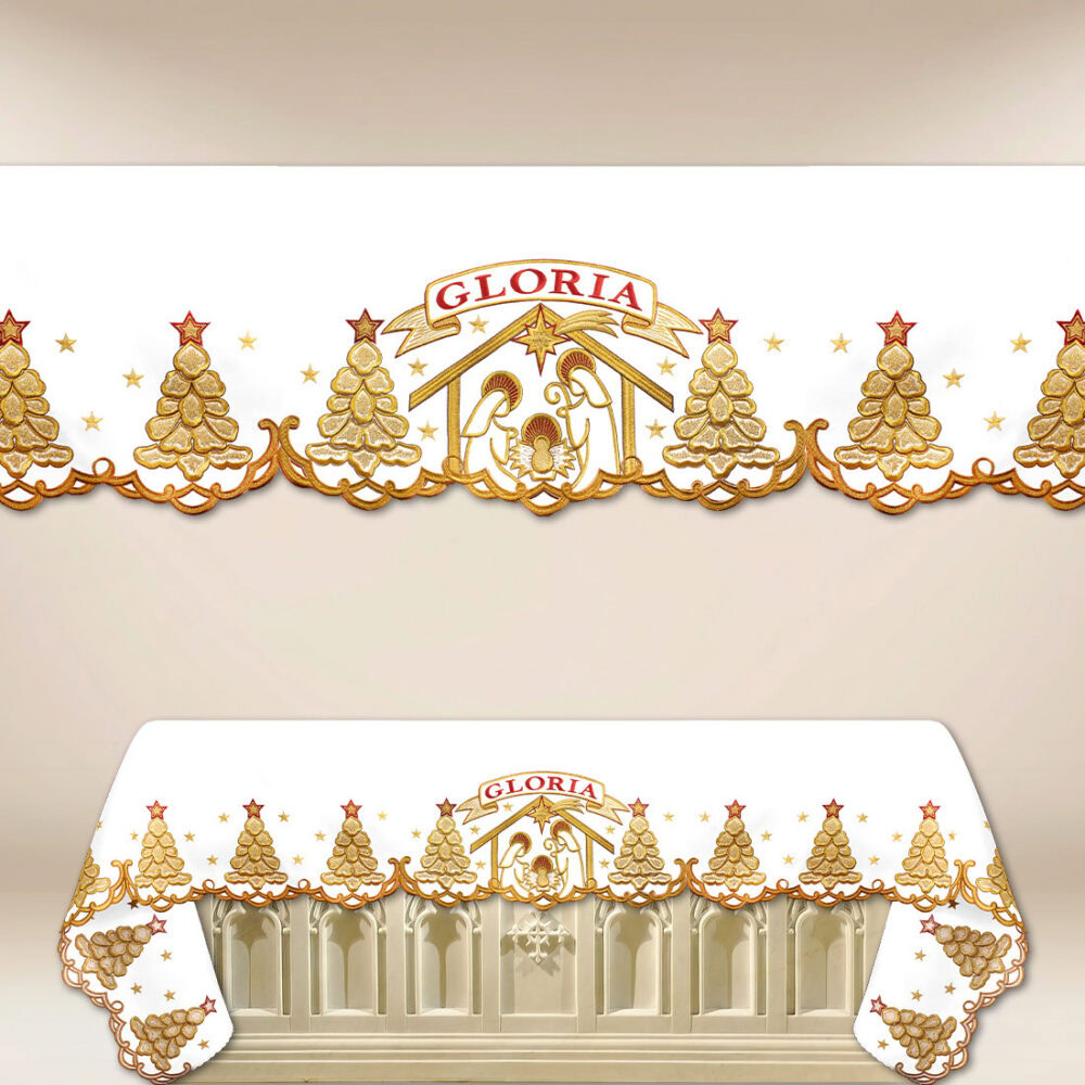 Obrus haftowany liturgiczny