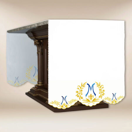 mantel de altar mariano bordado