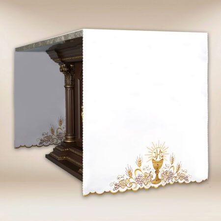Mantel de altar bordado con cáliz