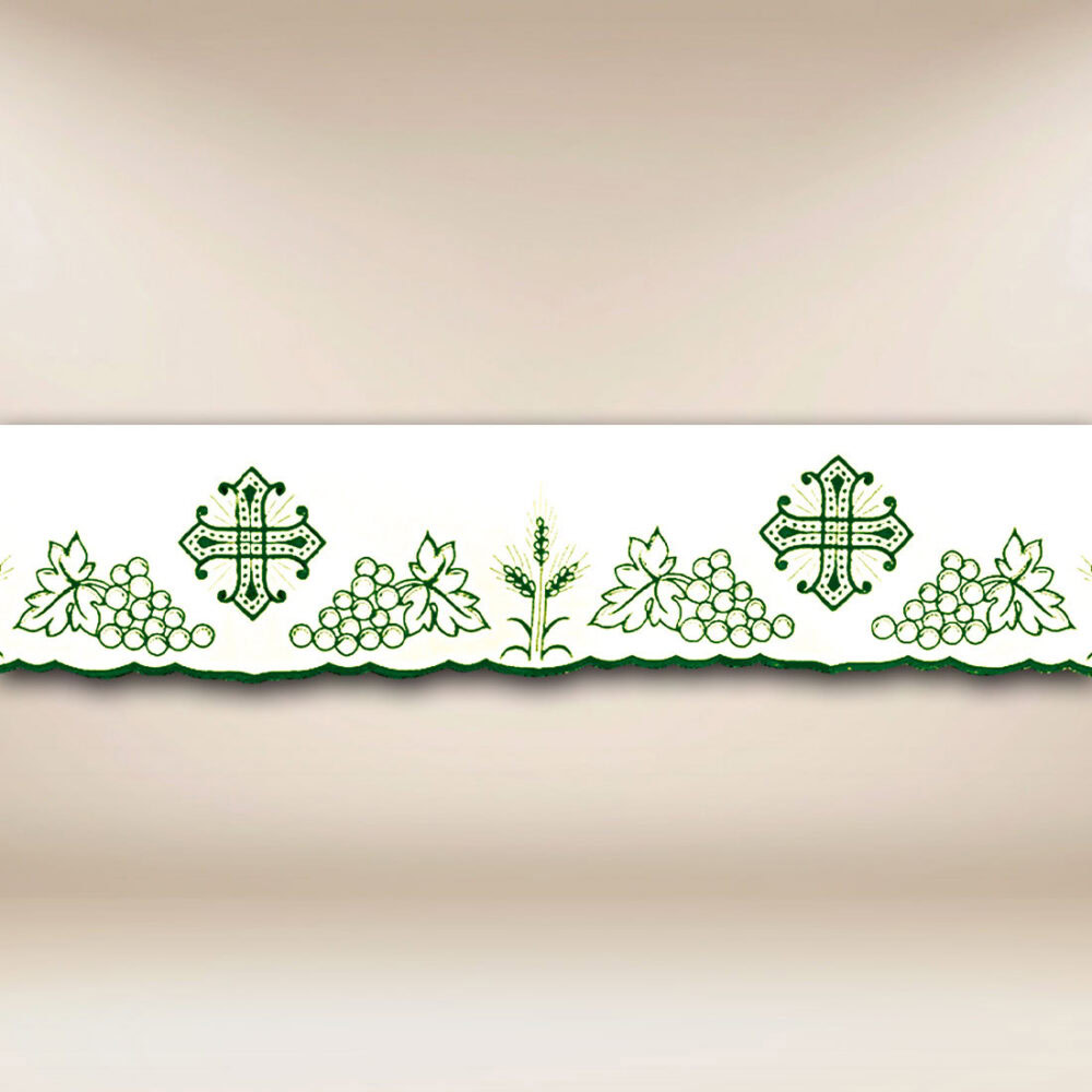 Encaje bordado litúrgico verde