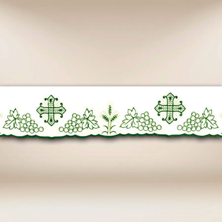 Encaje bordado litúrgico verde