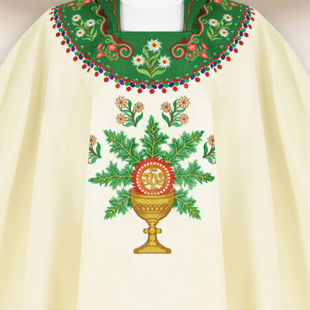 Casulla bordada góralska