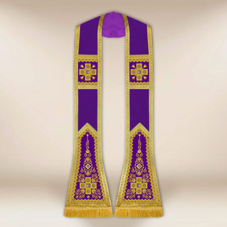 Estola bordada romana morada