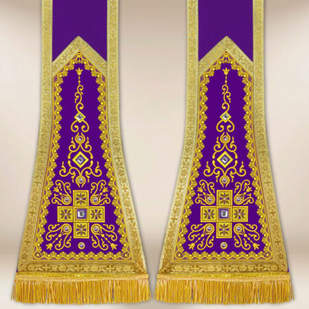 Estola bordada romana morada