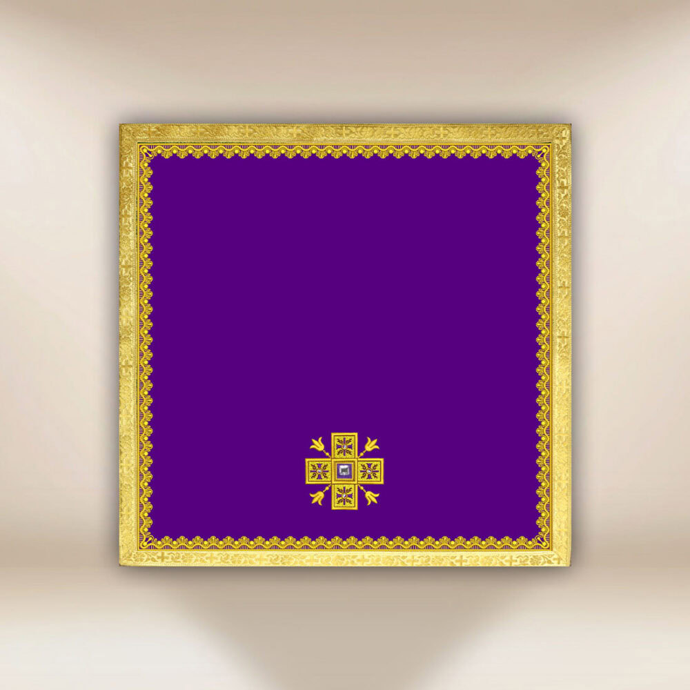 Velo para cáliz morado bordado