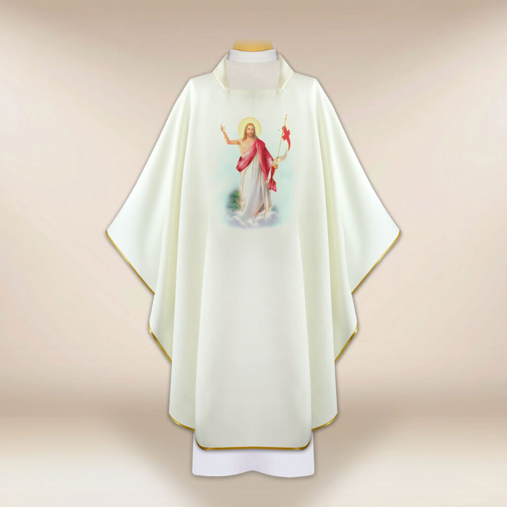 Casulla con imagen Jesús Resucitado