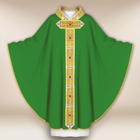 Casulla bordada litúrgica verde