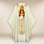 Casulla litúrgica con Cristo Rey