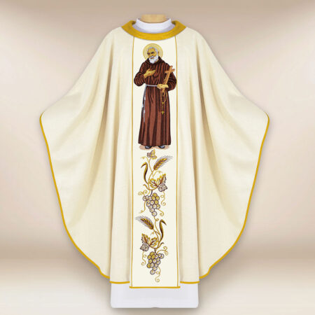 Casulla bordada San Padre Pío