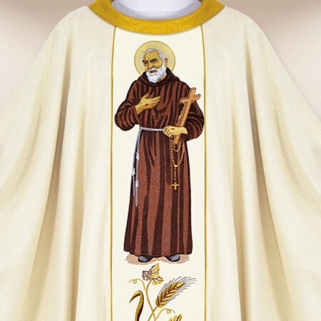 Casulla bordada San Padre Pío
