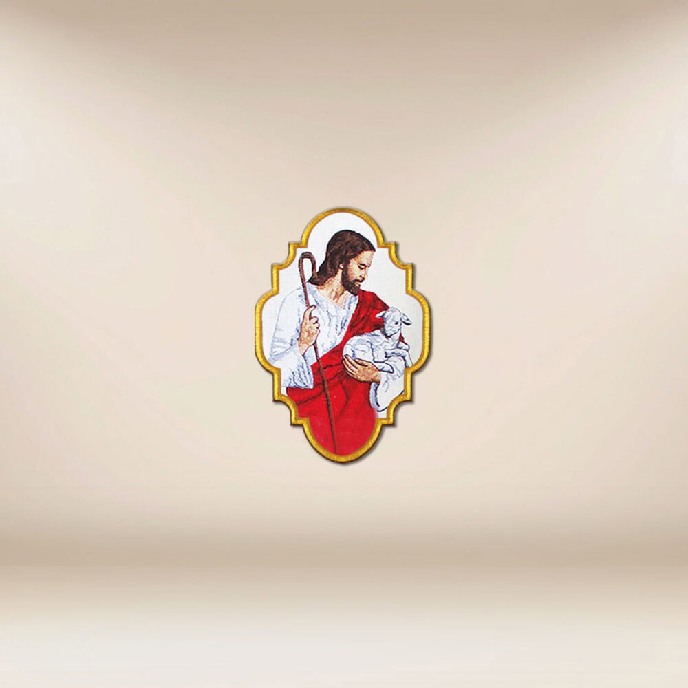 Aplicación bordada Jesús Buen Pastor