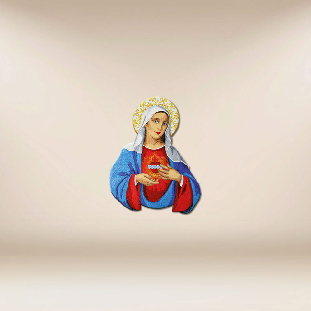 Aplicación bordada Corazón de María