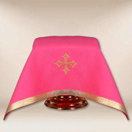 Velo para cáliz litúrgico rosa 55×55cm