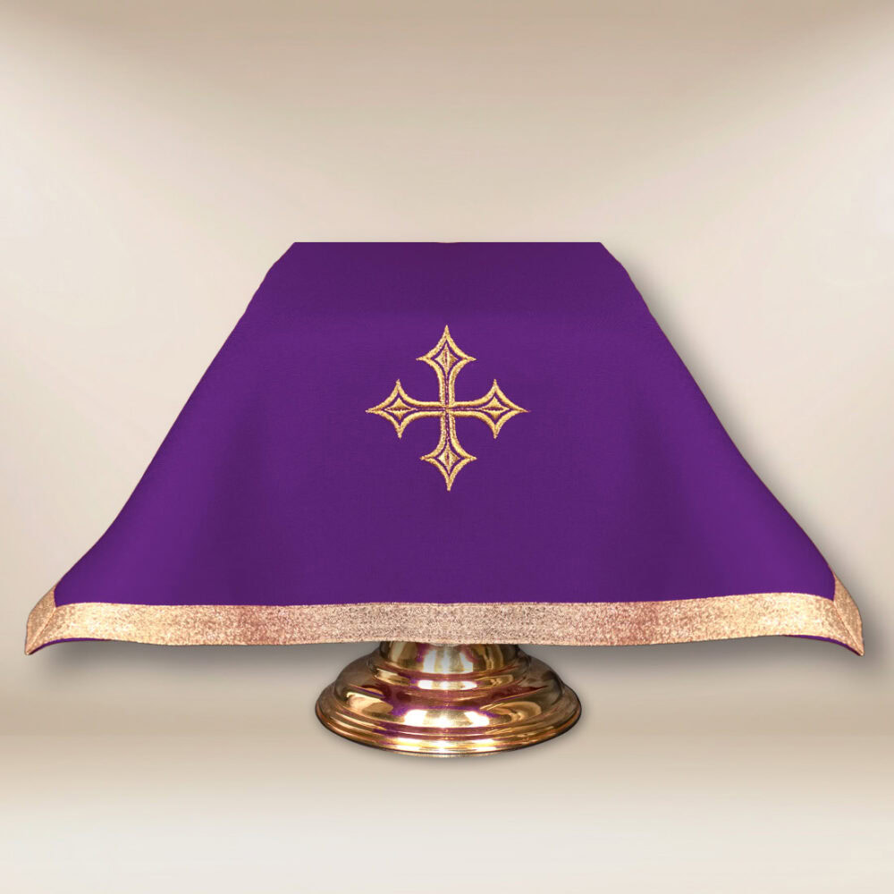 Velo para cáliz litúrgico morado 45×45cm