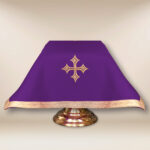 Velo para cáliz litúrgico morado 45×45cm