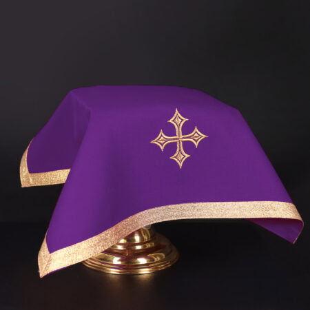Velo para cáliz litúrgico morado 55×55cm