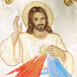 Casulla bordada litúrgica Jesús Misericordioso