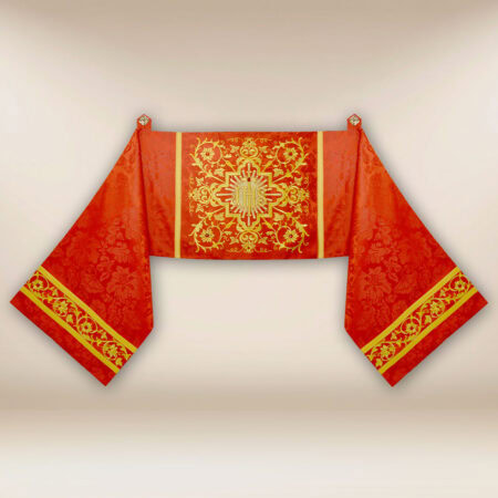 Velo humeral bordado rojo