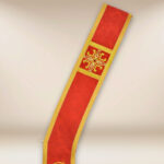 Estola bordada diaconal roja
