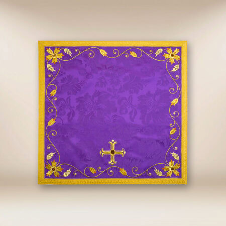 Velo para cáliz morado bordado