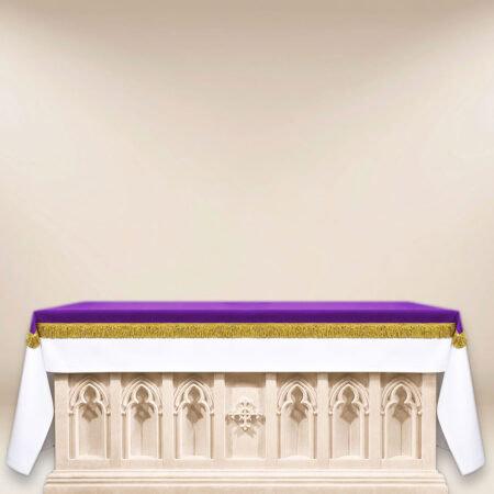 Cubierta de altar de elana púrpura