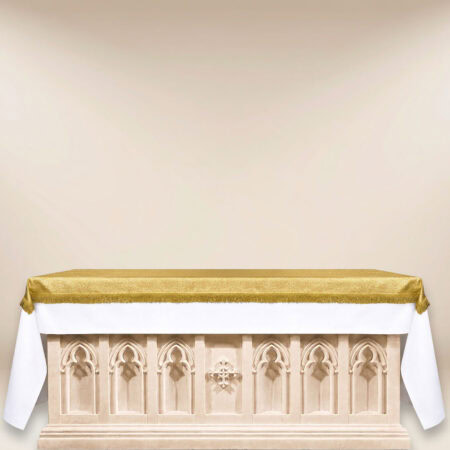 Cubierta de altar de purpurina dorada