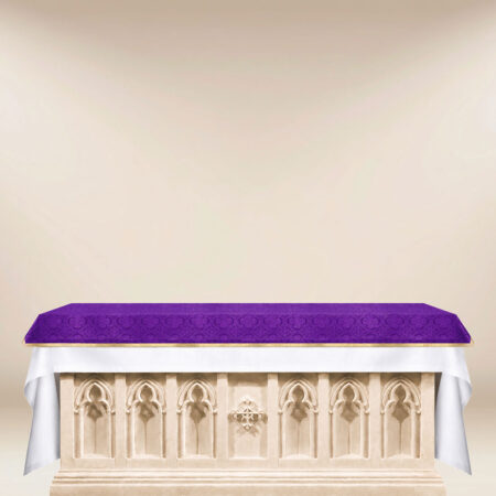 Cubierta de altar de jacquard púrpura