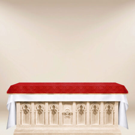 Cubierta de altar de jacquard roja