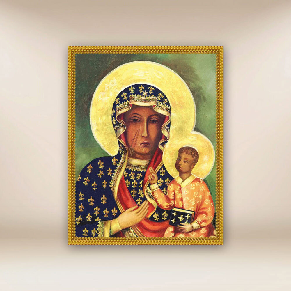 Imagen religiosa sobre tela "Virgen María de Częstochowa"