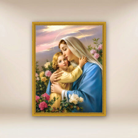 Imagen religiosa sobre tela Virgen María