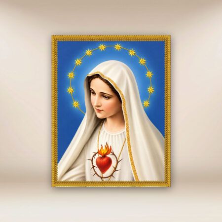 Imagen religiosa sobre tela Corazón de María