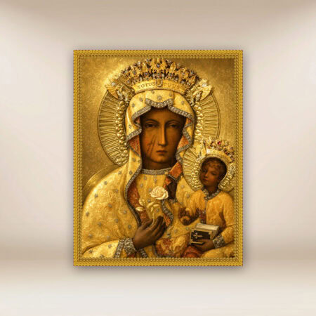 Imagen religiosa sobre tela Virgen María Reina de Polonia
